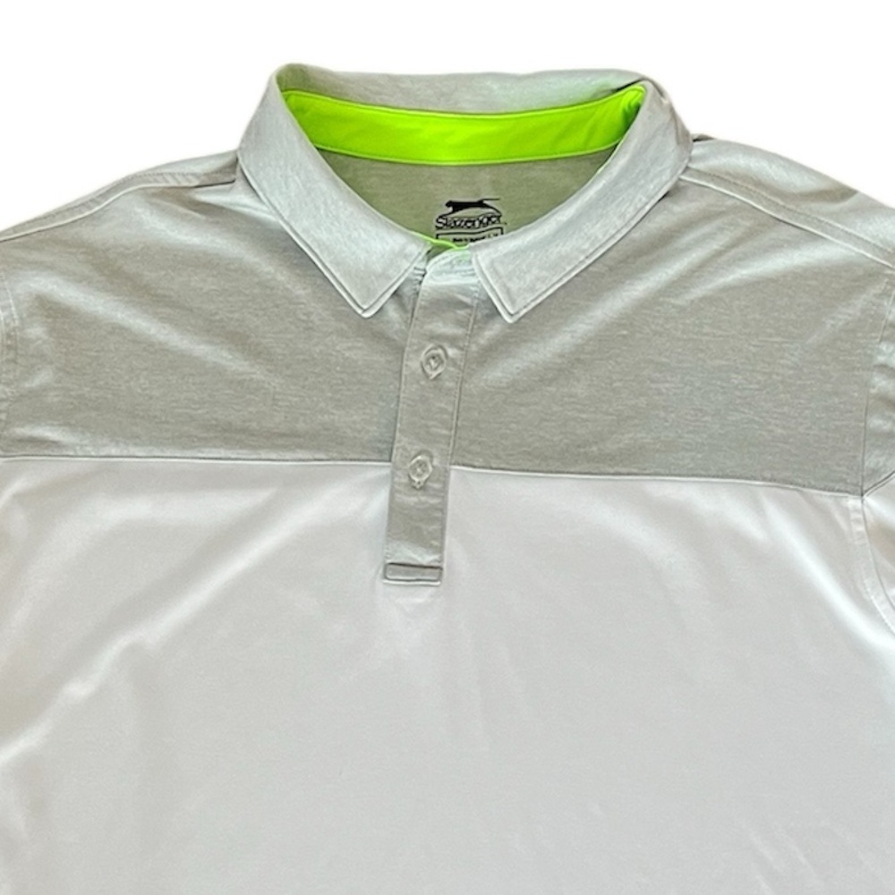 Slazenger Golf Polo Shirt Men's XL Active White and Gray Polo Shirt